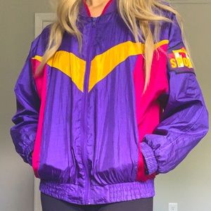 Vintage 80’s Lavon High Voltage Purple Multi Color Shell Jacket